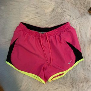 pink Nike athletic shorts